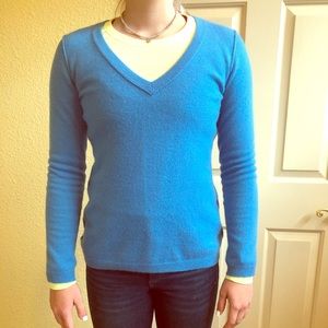 Vibrant blue cashmere sweater
